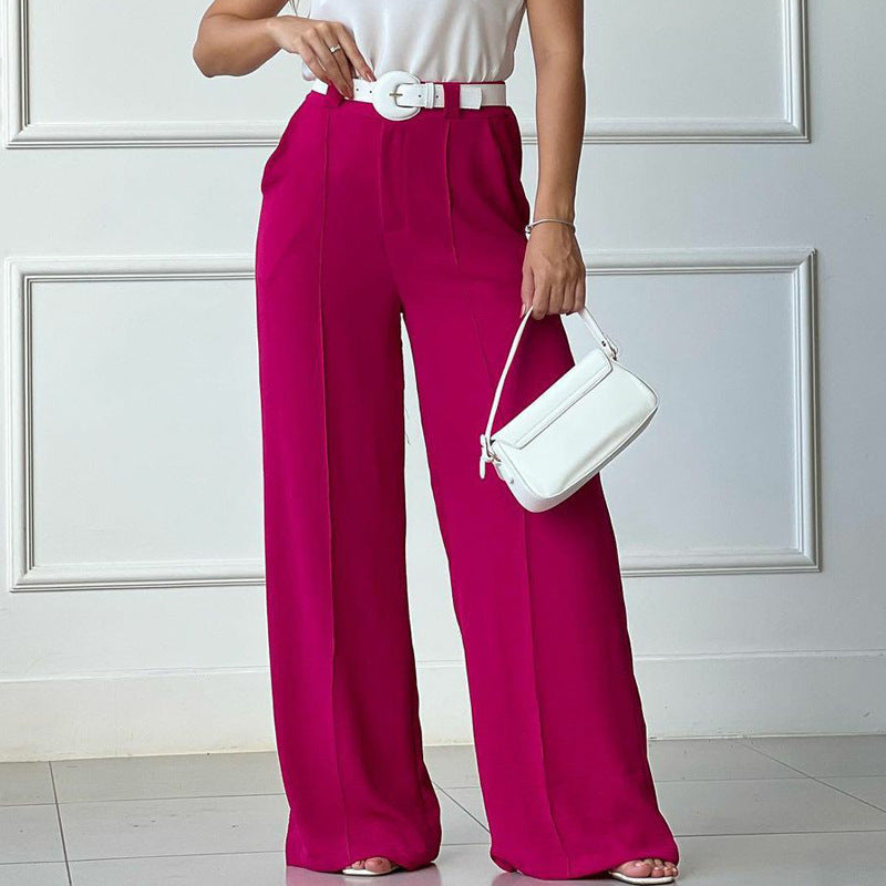 Alice – Pantalon Bouffant Léger à Jambes Larges avec Plis