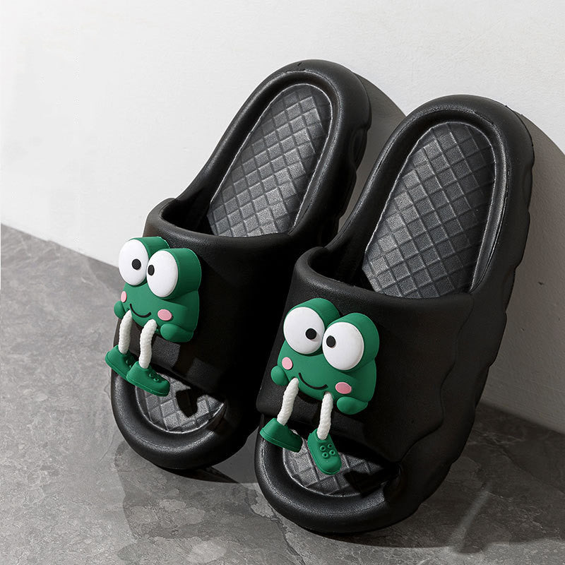 Joanne – Chaussons Doux pour Femme avec Grenouille de Dessin Animé