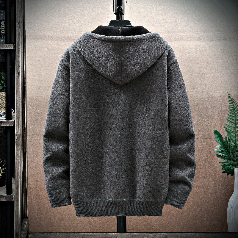 Henry – Cardigan en cachemire pour hommes avec capuche