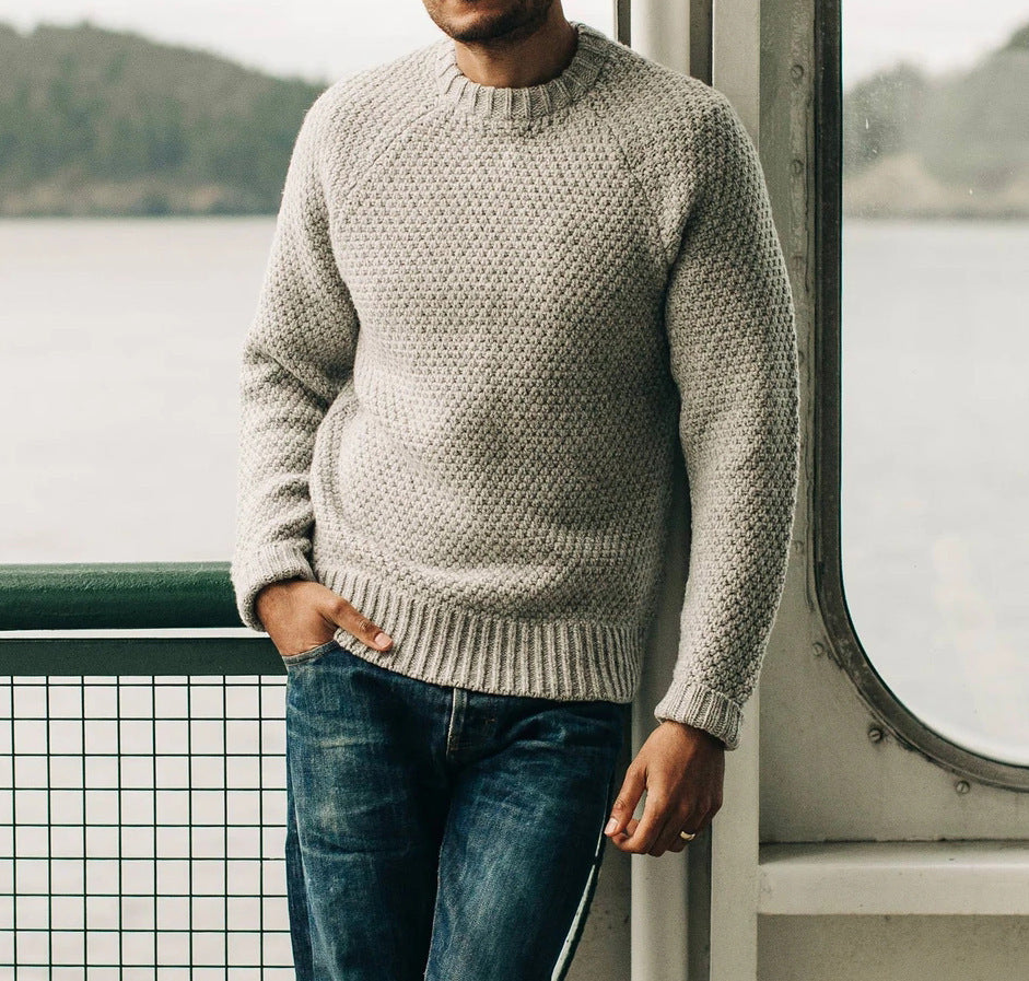 Ken – Pull-over d'hiver à col rond et design uni
