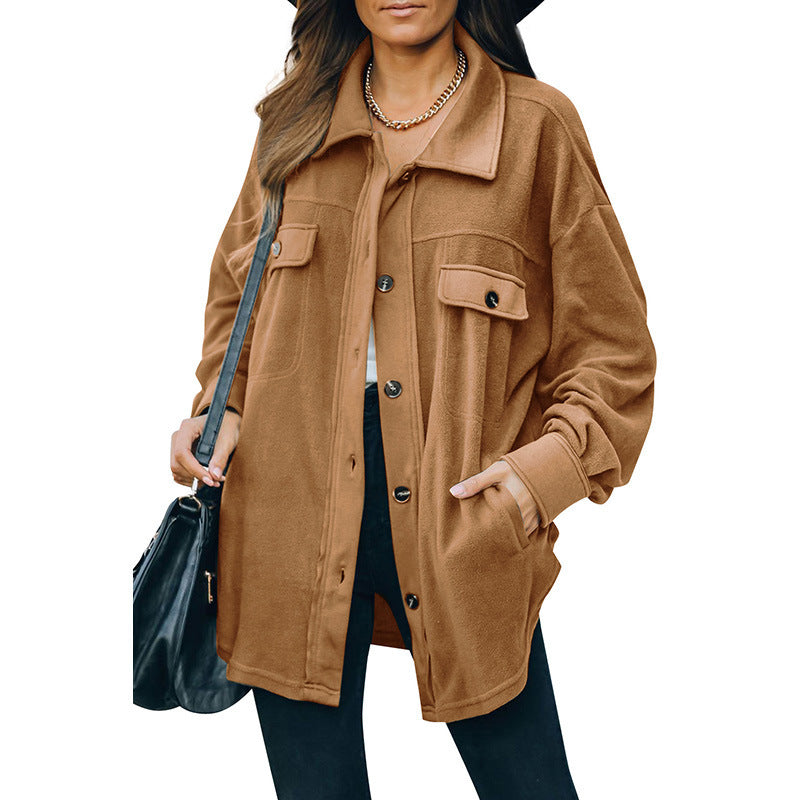 Gabrielle – Cardigan en Polaire avec Revers