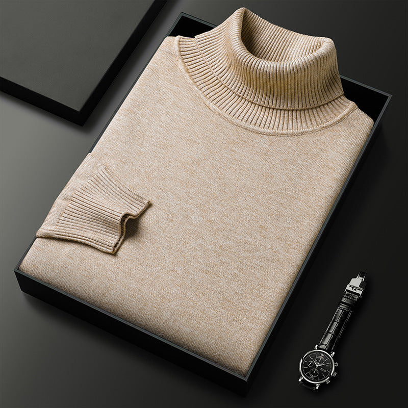 Tristan – Slim-Fit Rollkragenpullover in einfarbig
