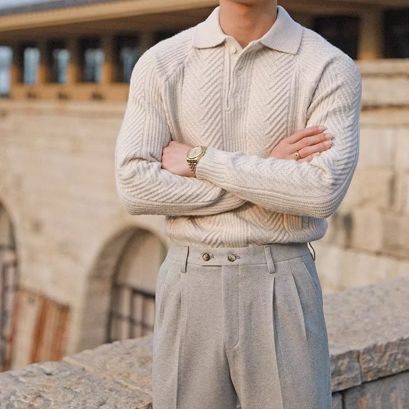 Gareth – Strickpullover mit Revers für Herren im Winter