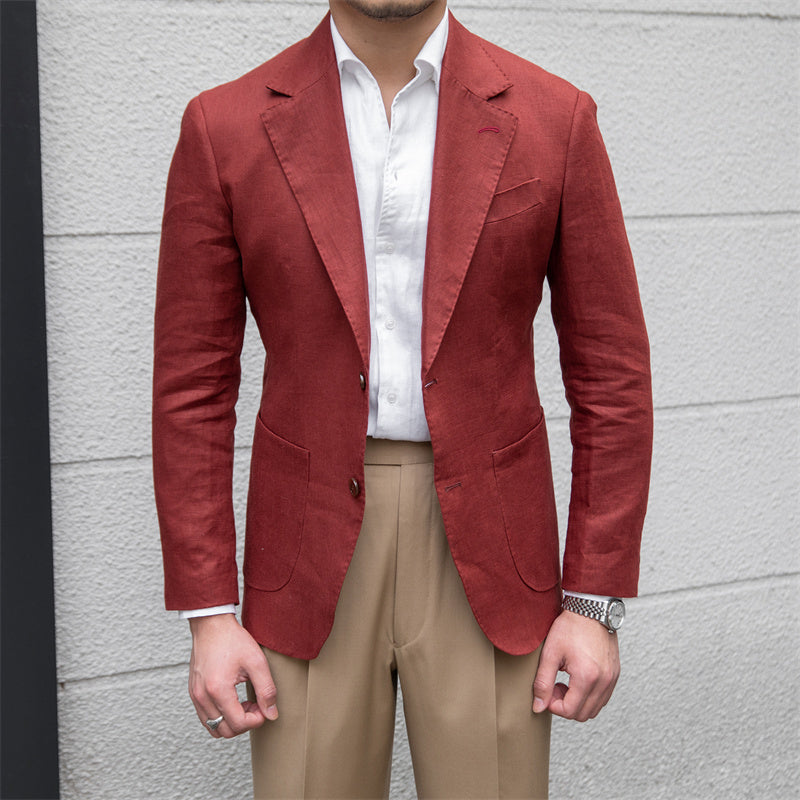 Jeremy – Costume en Lin Pur pour Hommes avec Artisanat Supérieur
