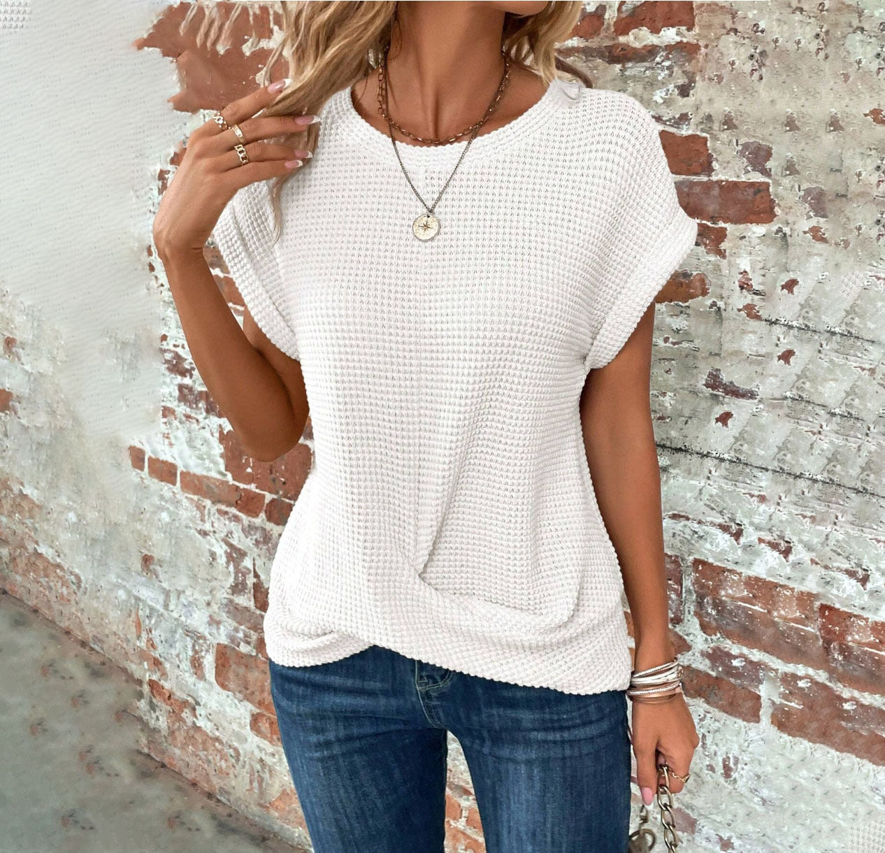Sue – T-shirt à manches courtes en polyester pour femmes
