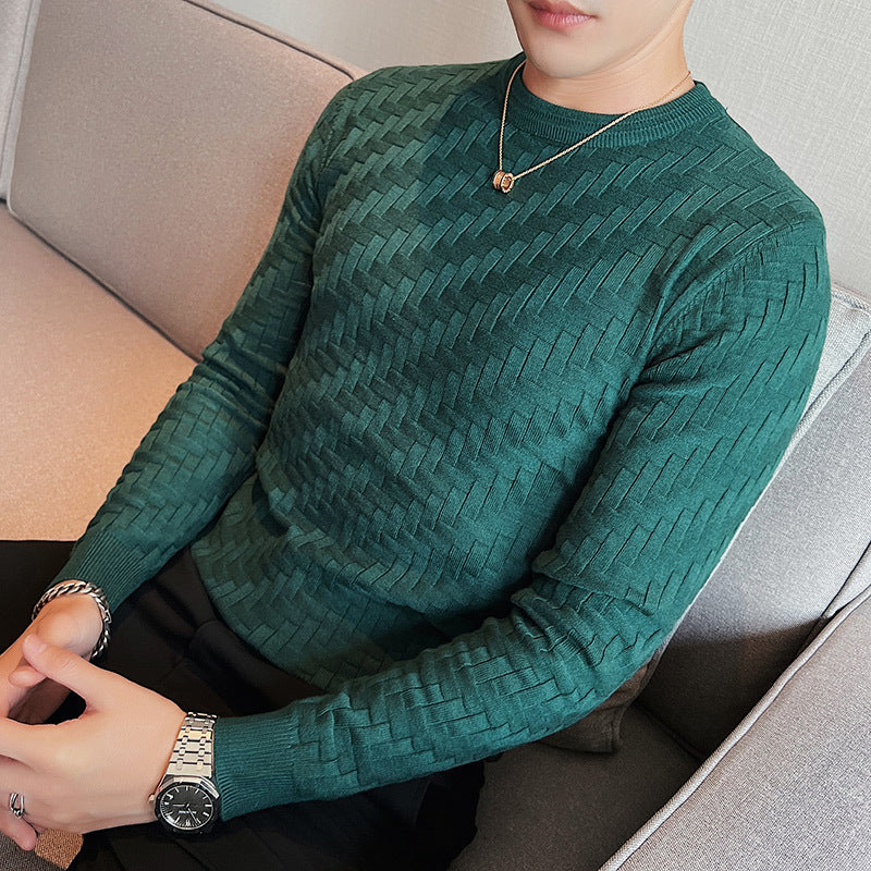 Jude – Pull Slim Fit à Col Rond en Tricot Respirant