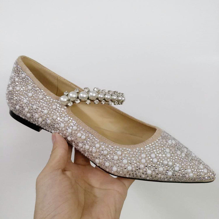 Karen – Chaussures à Pointe avec Strass et Perles