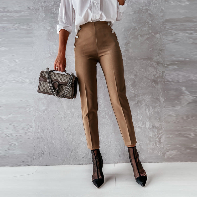 Mary – Pantalon de Costume Printemps Coupe Slim pour Femme