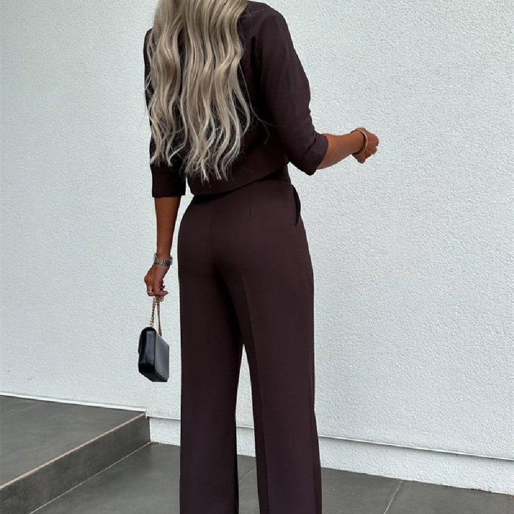 Marie – Pantalon Évasé Taille Haute