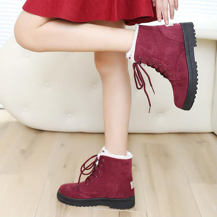 Angela – Bottes d'hiver avec col en peluche chaude pour femmes