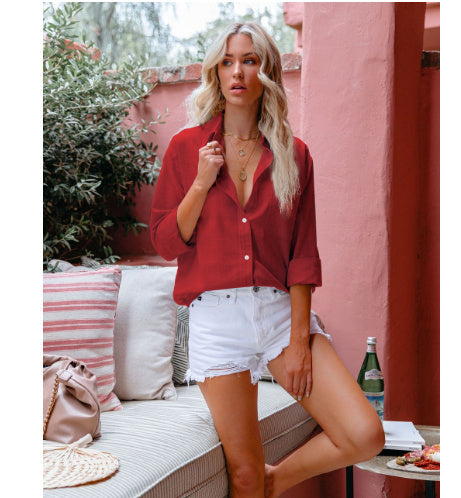 Jasmine – Cardigan décontracté à boutons et manches longues