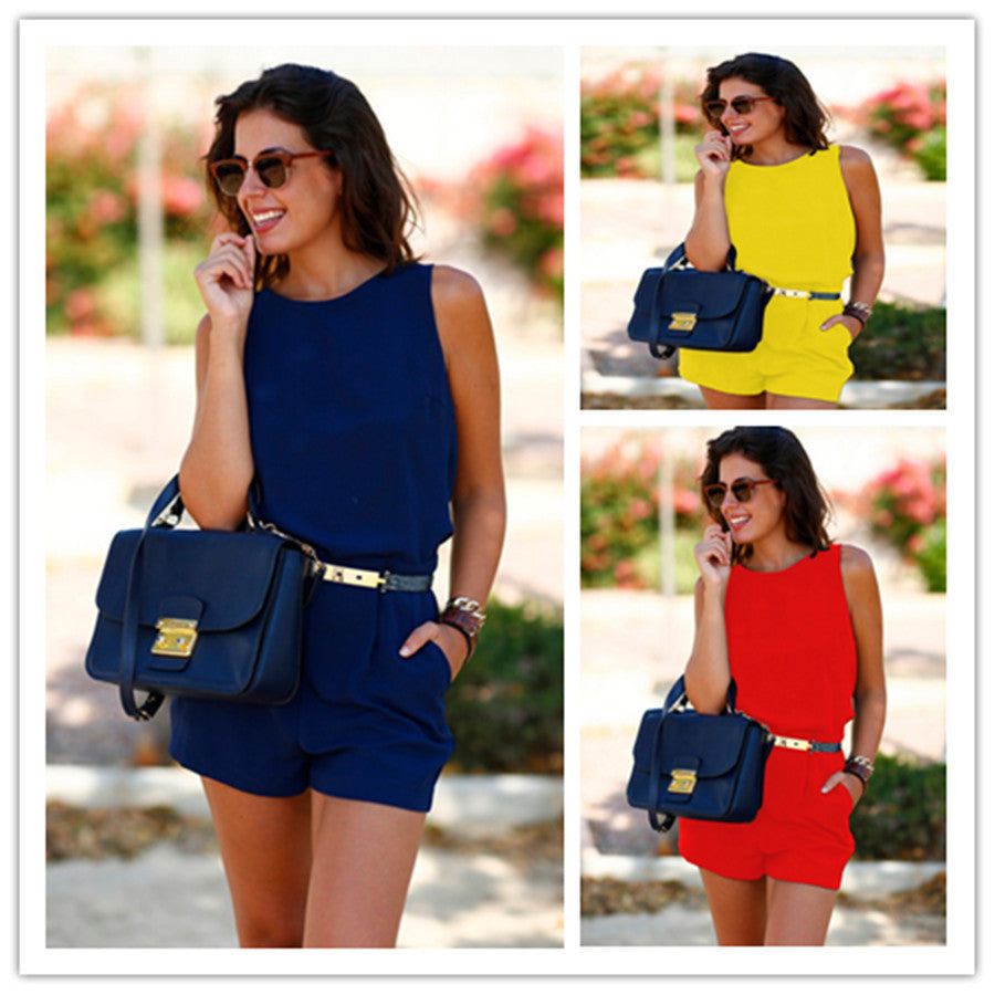 Miranda – Jumpsuit dos nu avec ceinture pour femmes