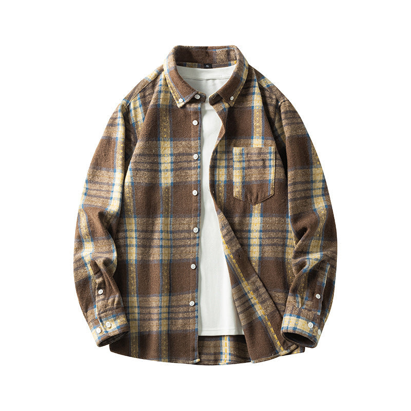 Grant – Chemise à manches longues en flanelle épaisse à carreaux
