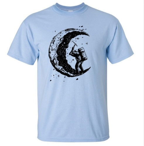 Andy – T-shirt décontracté avec imprimé lune pour homme