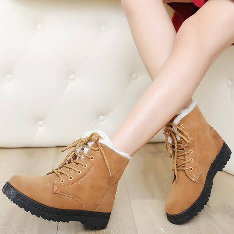 Angela – Bottes d'hiver avec col en peluche chaude pour femmes