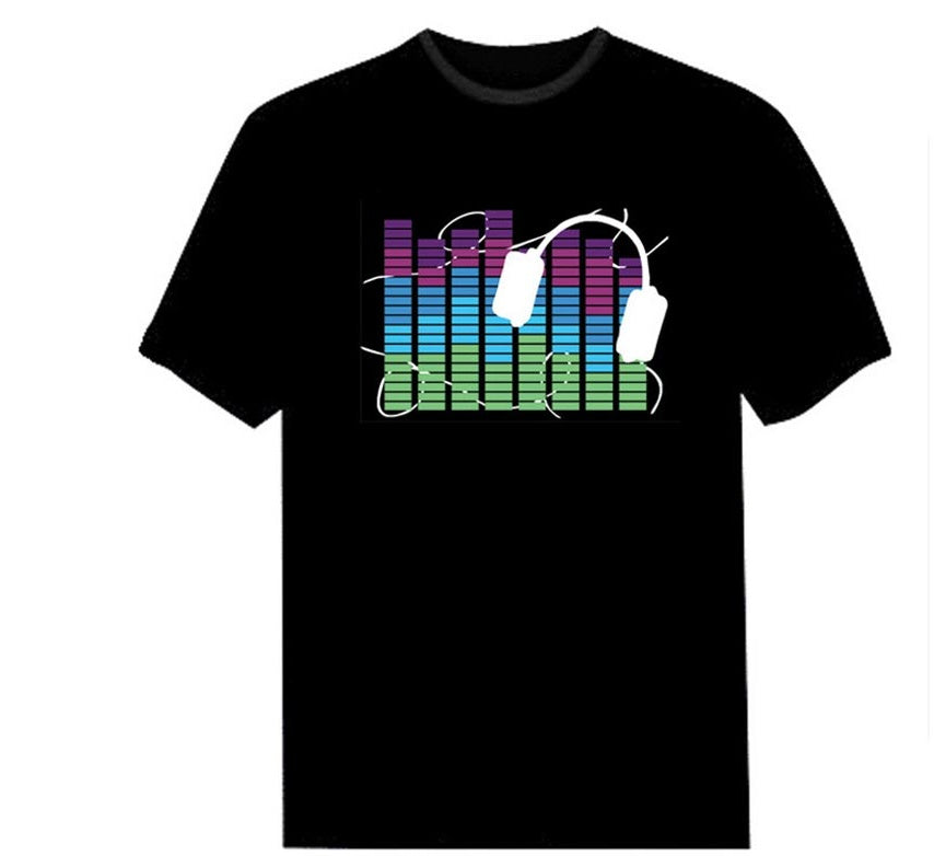 Ann – T-shirt activé par la musique avec effet lumineux