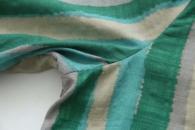 Ruth – Blouse ample avec col à revers rayé pour l'automne