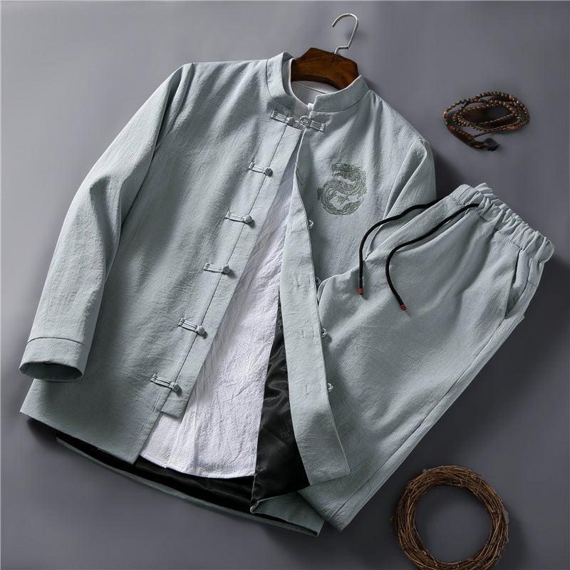 Ted – Costume Ethno Rétro avec Col Mandarin