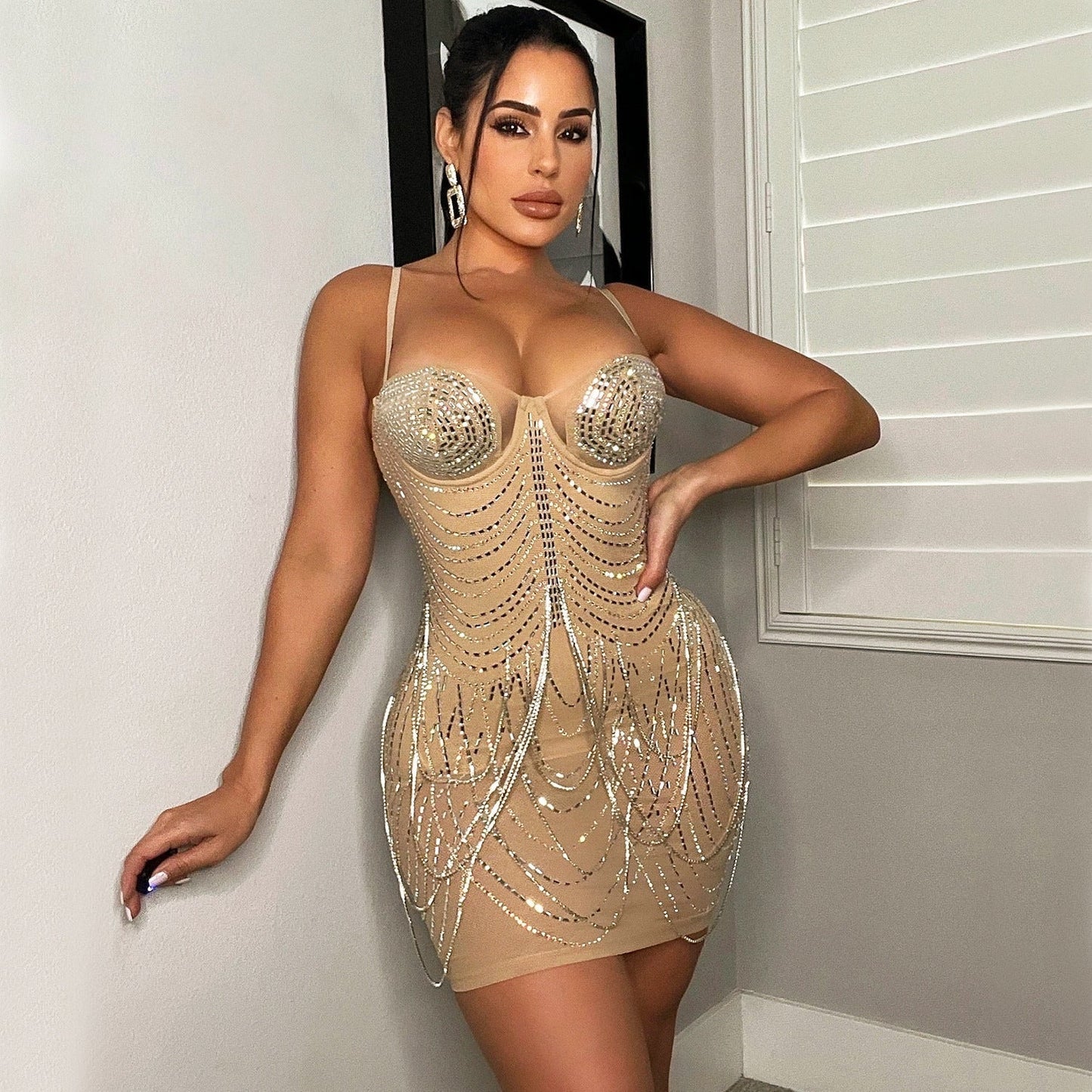 Mandy – Robe Femme à Franges pour Soirées