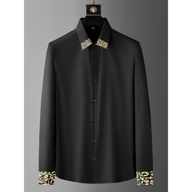 Rhys – Chemise Oversize avec Col Brodé
