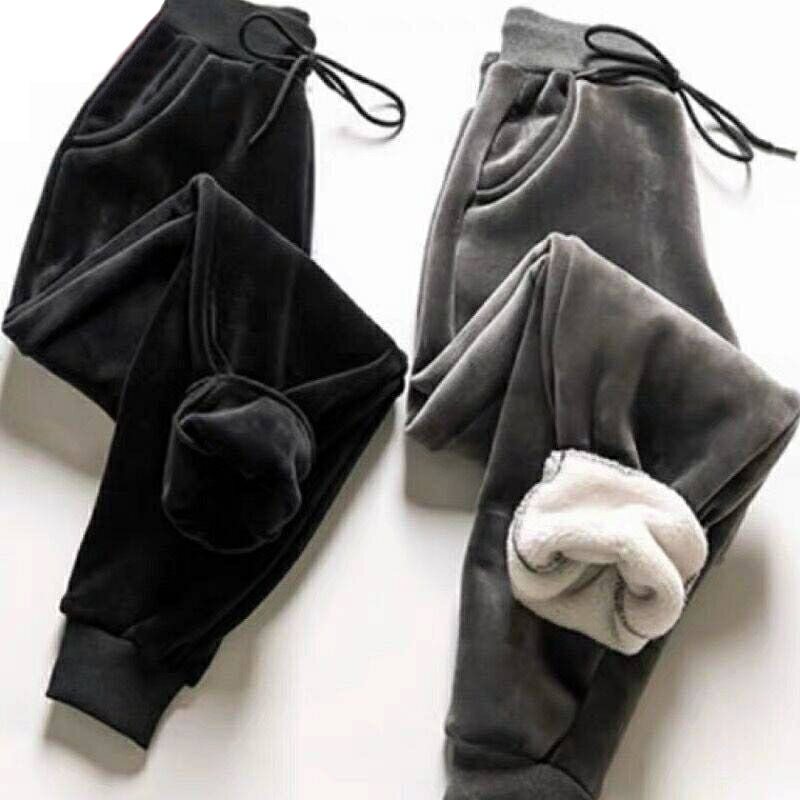 Carol – Harem Pantalon Décontracté Slim en Cachemire Vegan avec Mouton