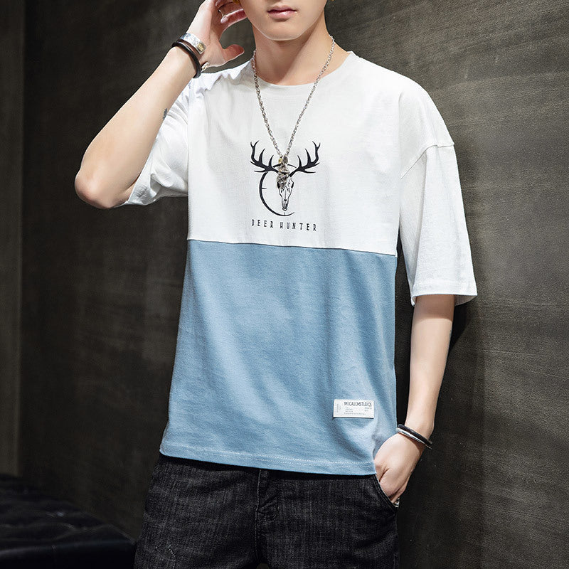 Derek – T-shirt ample décontracté avec manches courtes pour hommes