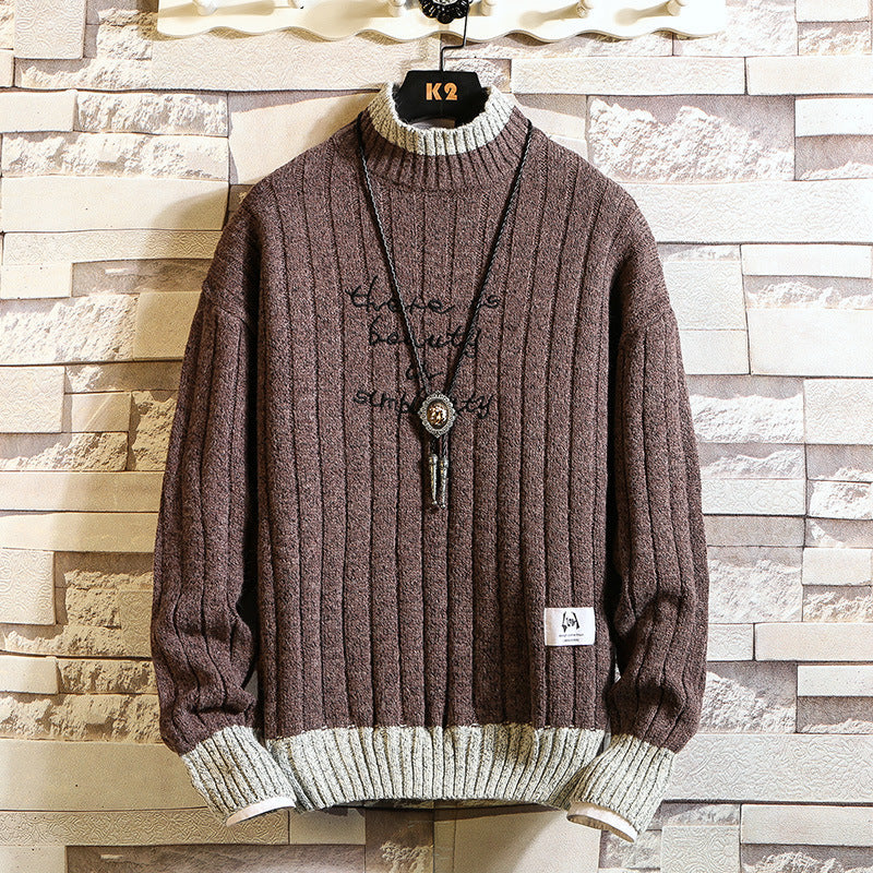 Stanley – Pull épais à col montant pour hommes