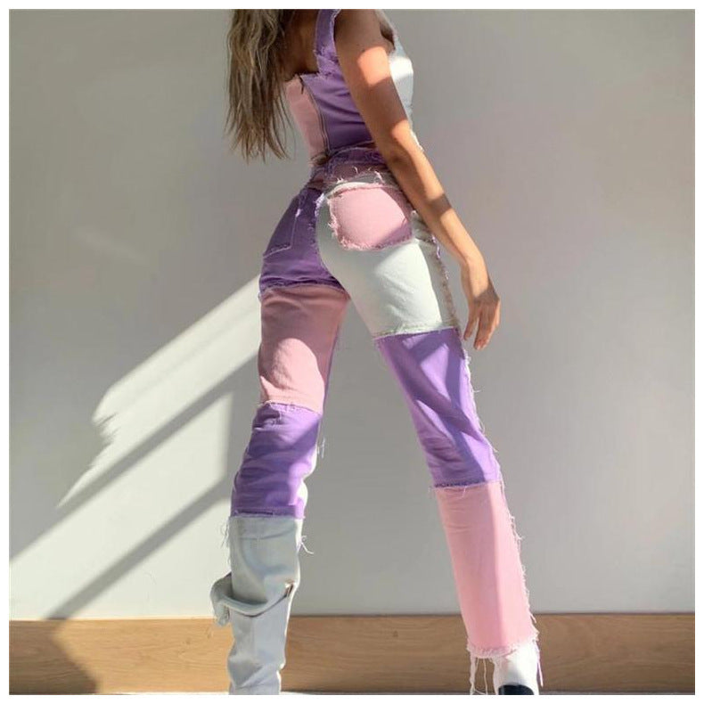 Zoe – Jean droit pour femme avec stretch élevé et ourlet brut