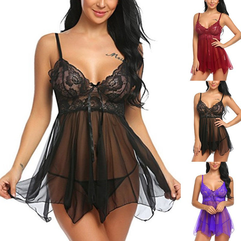 Kim – Robe de Nuit Séduisante avec Fente Frontale