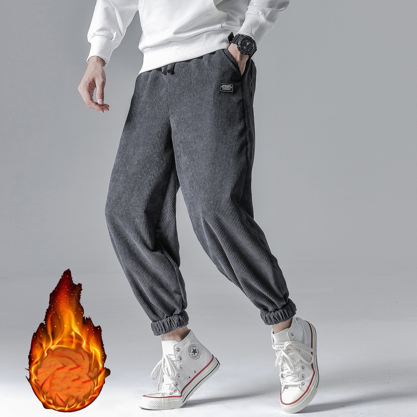 Laurence – Pantalon en Velours Fleece