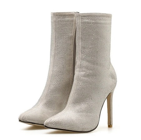 Natalie – Bottines à talons aiguille et bout pointu pour femmes
