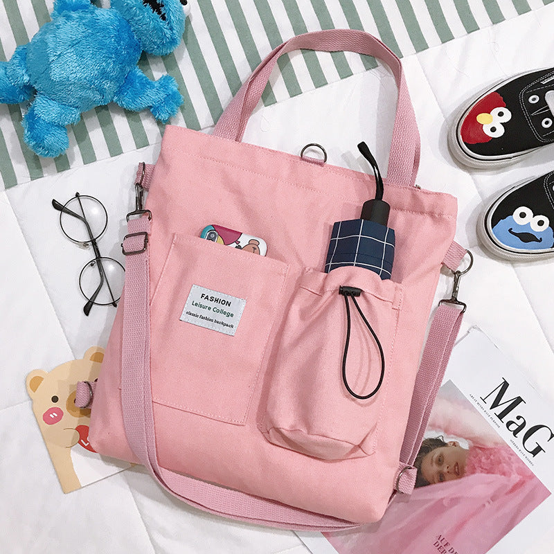 Amy – Élégant Sac Harajuku en Toile avec Compartiments