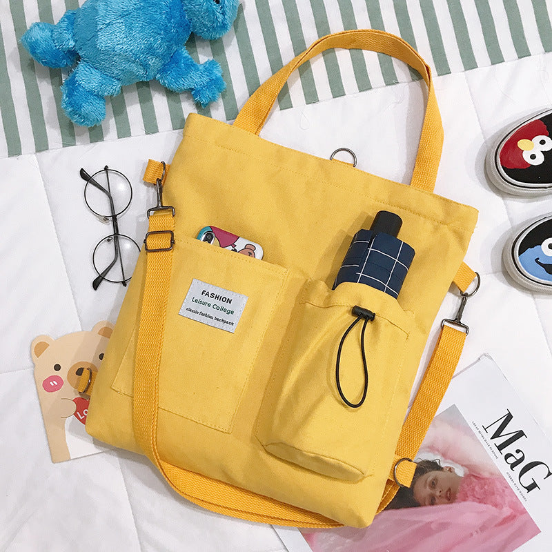 Amy – Élégant Sac Harajuku en Toile avec Compartiments