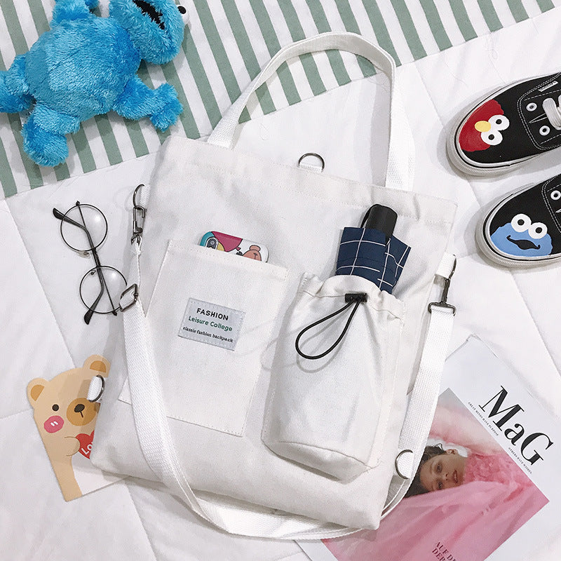 Amy – Élégant Sac Harajuku en Toile avec Compartiments