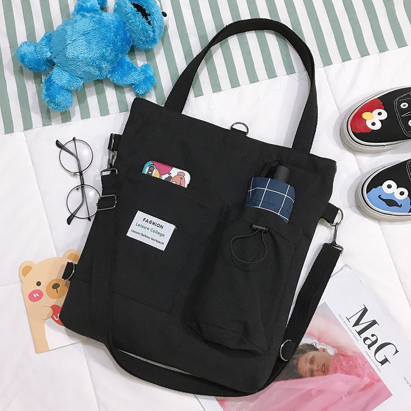 Amy – Élégant Sac Harajuku en Toile avec Compartiments
