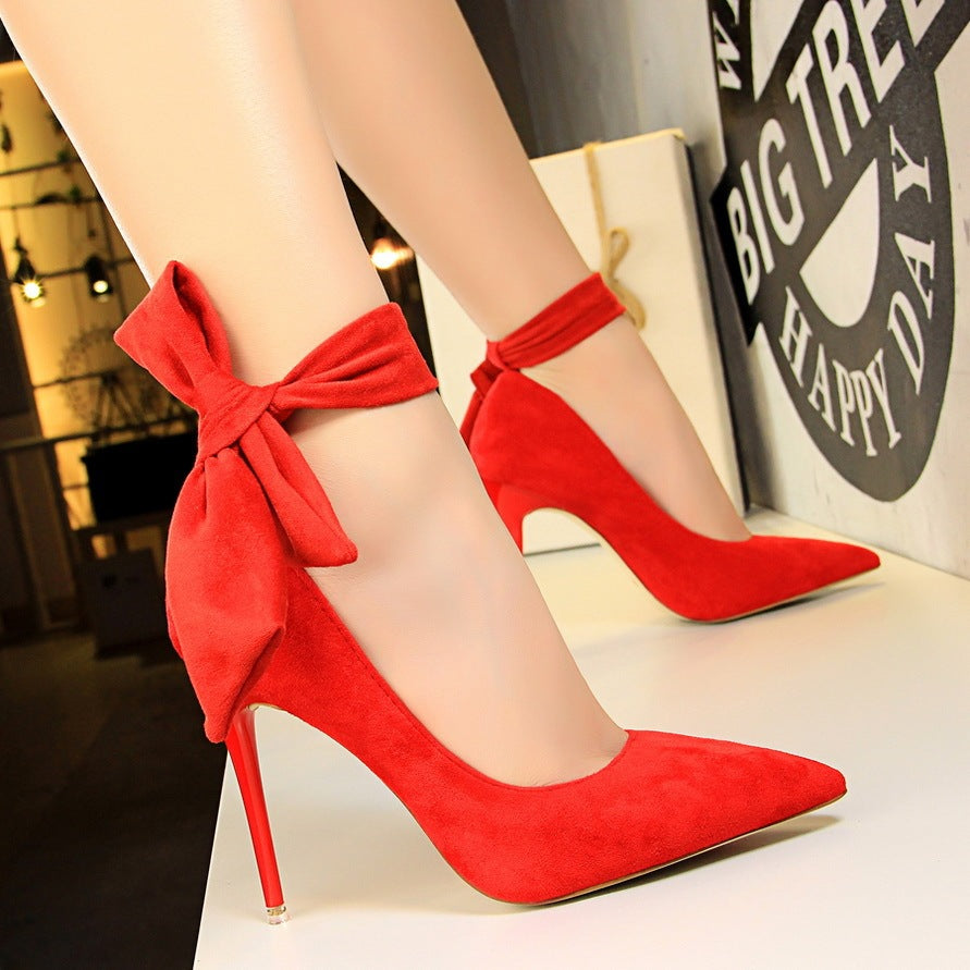 Anne – Chaussures à Talons avec Nœud