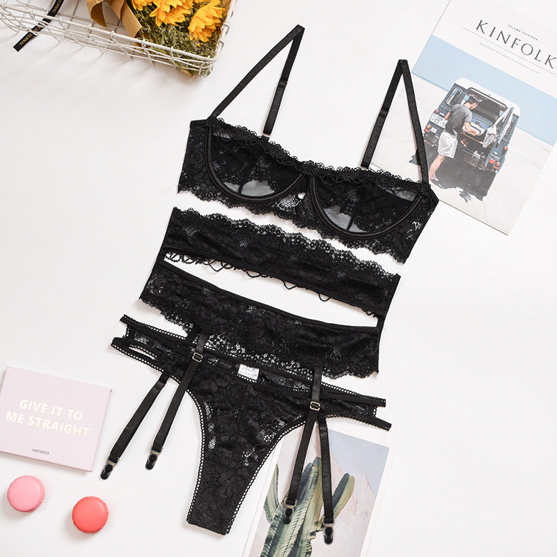 Amy – Ensemble de Soutien-Gorge en Dentelle Transparente
