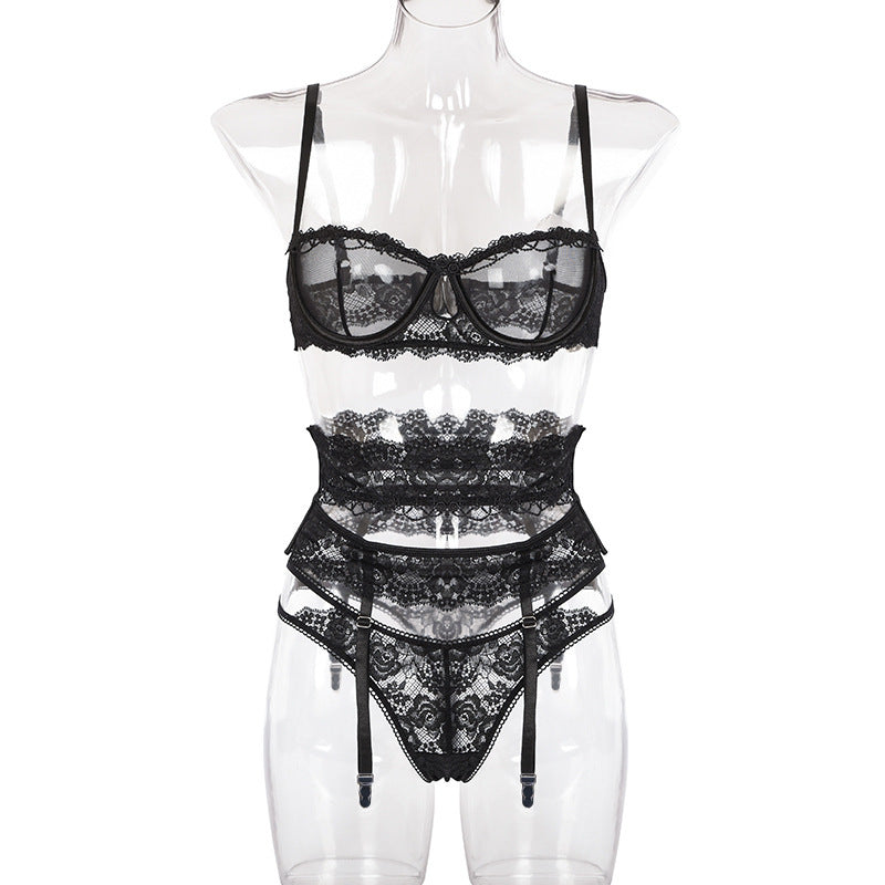 Amy – Ensemble de Soutien-Gorge en Dentelle Transparente