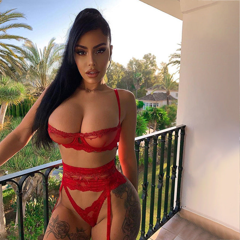 Amy – Ensemble de Soutien-Gorge en Dentelle Transparente
