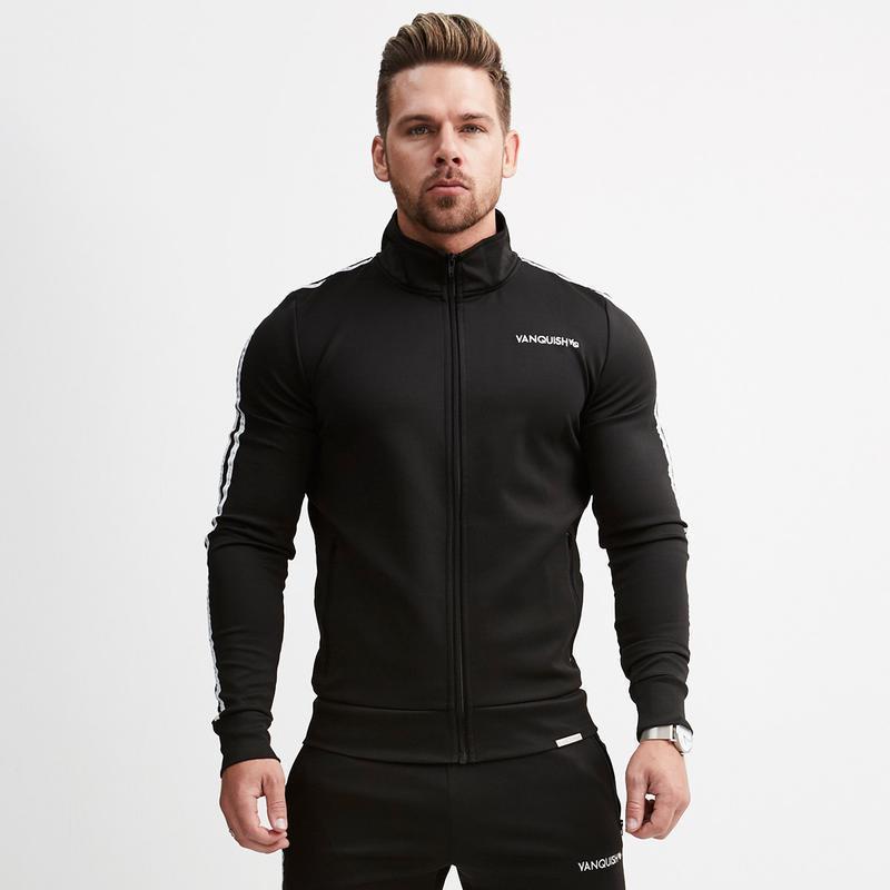 Damien – Sweatshirt de Sport Rayé Slim-fit pour Homme