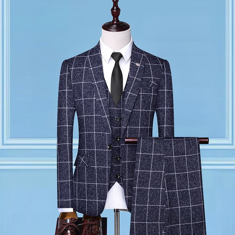 Howard – Costume en Trois Pièces à Carreaux pour Hommes