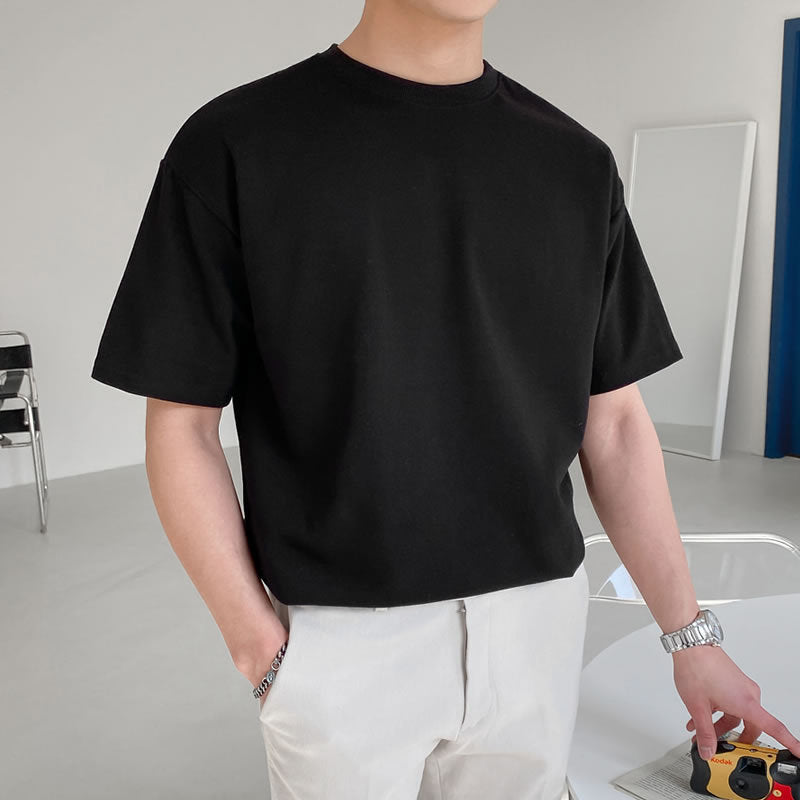 Vincent – T-shirt ample unicolore pour hommes