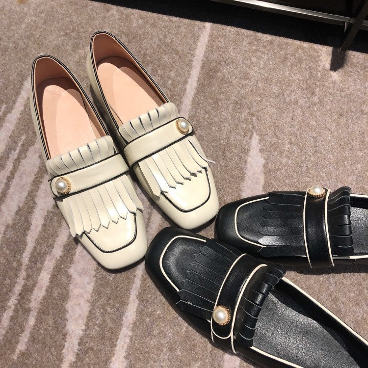 Kathleen – Sneaker vintage pour femme en cuir vegan avec franges