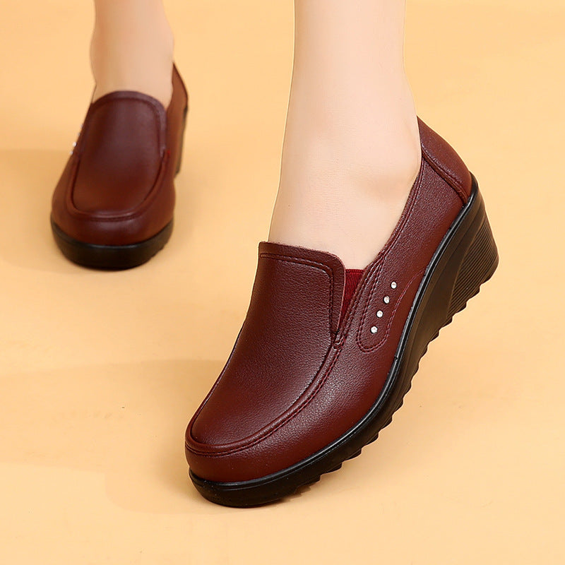 Lauren – Chaussures à talons compensés en cuir vegan pour femme