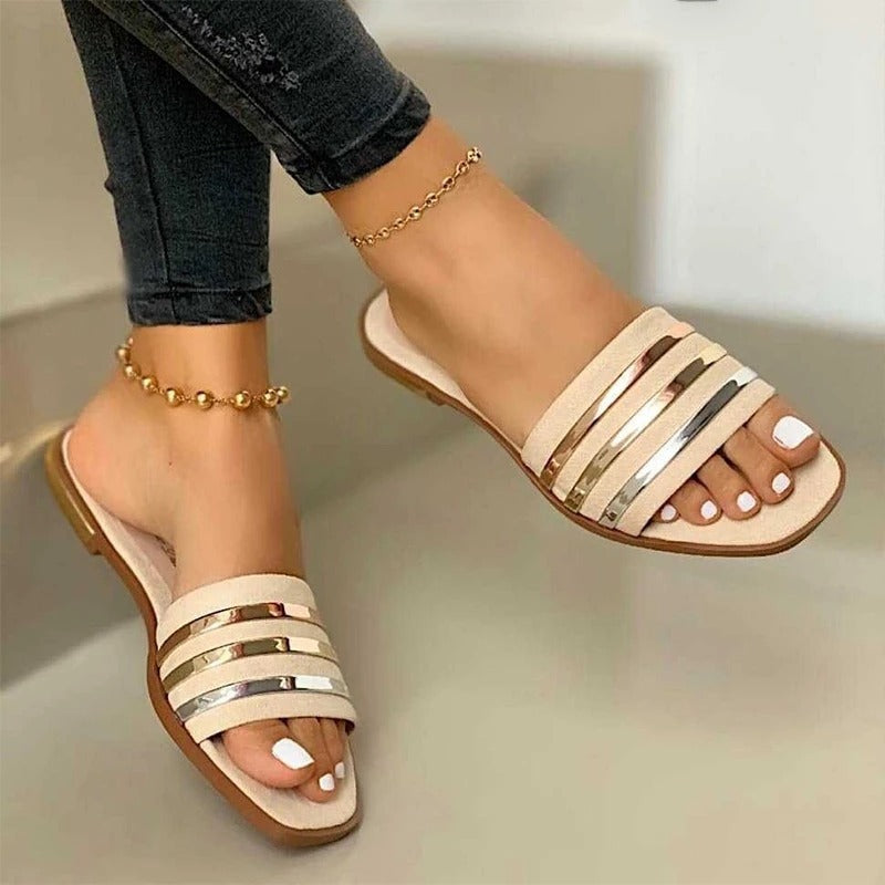 Joan – Confortables Chaussons en Cuir Vegan pour Femmes