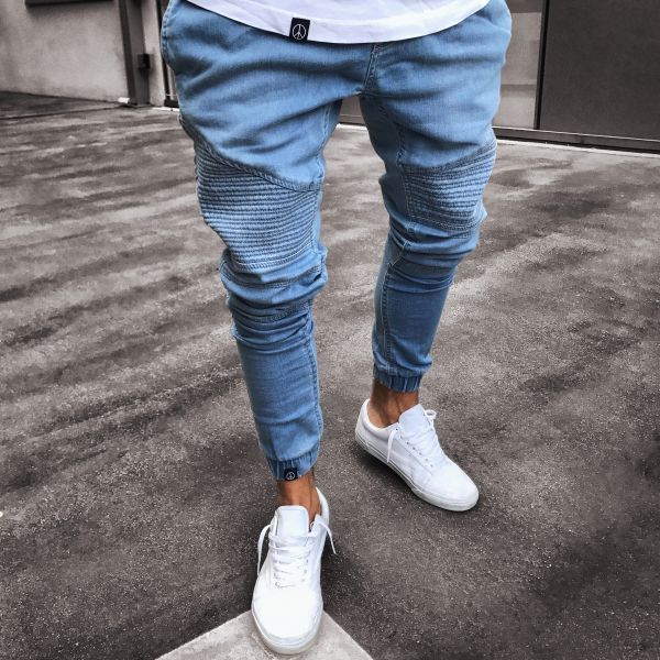Steve – Jean Slim-Fit Homme en Bleu Clair