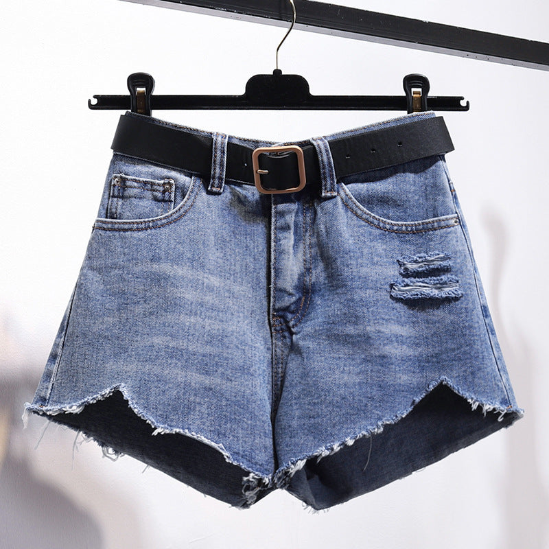 Grace – Shorts en Denim Irrégulier pour Femme
