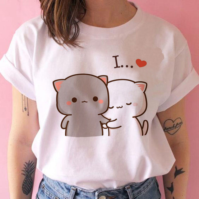 Amanda – T-shirt Kawaii Punk Anime pour Femmes