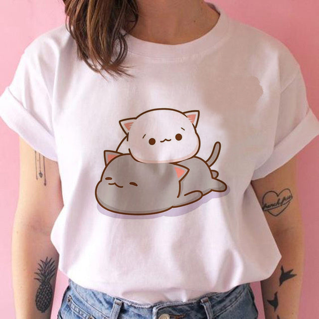 Amanda – T-shirt Kawaii Punk Anime pour Femmes
