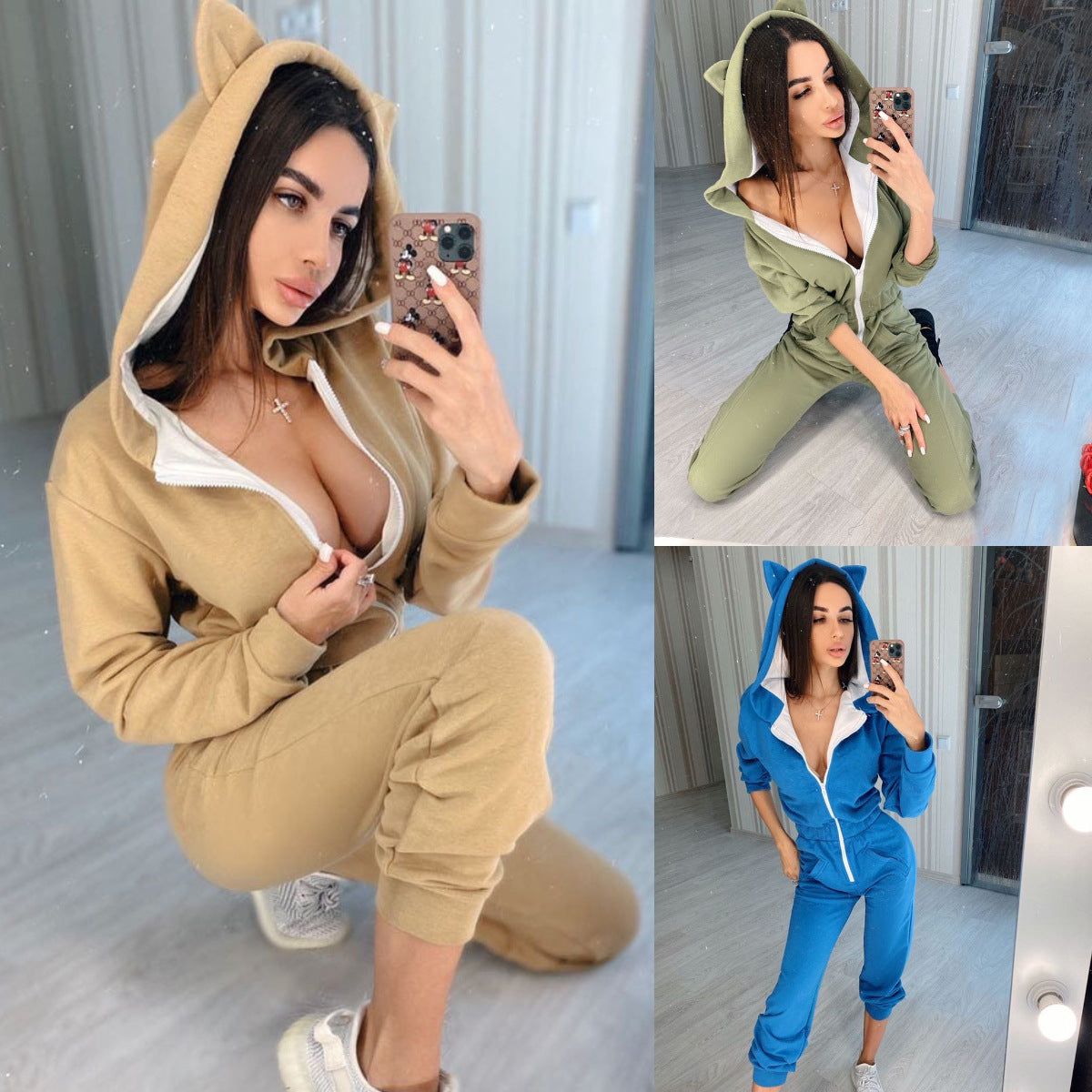 Sarah – Combinaison Décontractée en Coton avec Poches